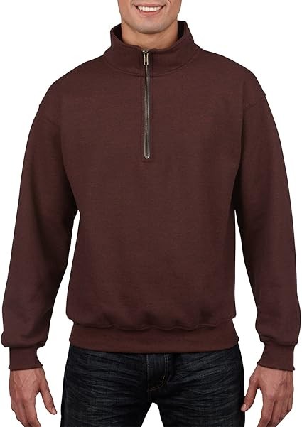 Gildan Unisex Adult Fleece Quarter-Zip Cadet Collar Sweatshirt, Style G18800